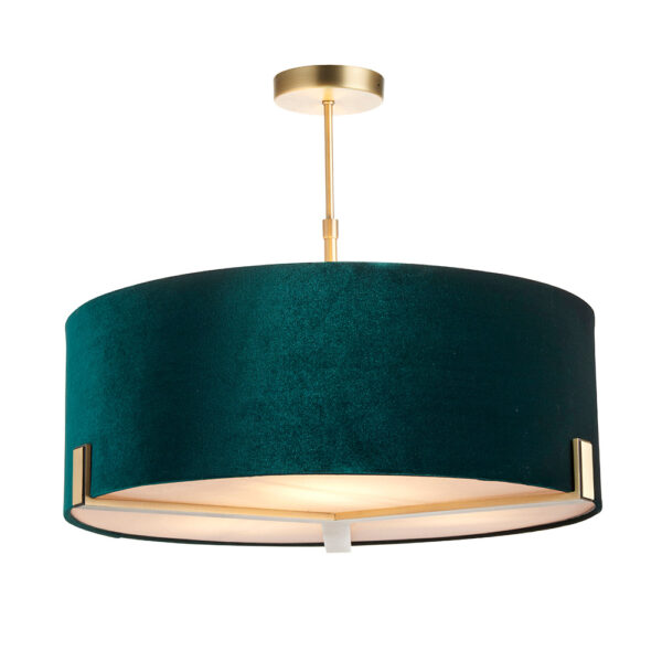 ENDON UPSHIRE HAYFIELD 3LT PENDANT LIGHT A/B G/V 95839 - Image 3