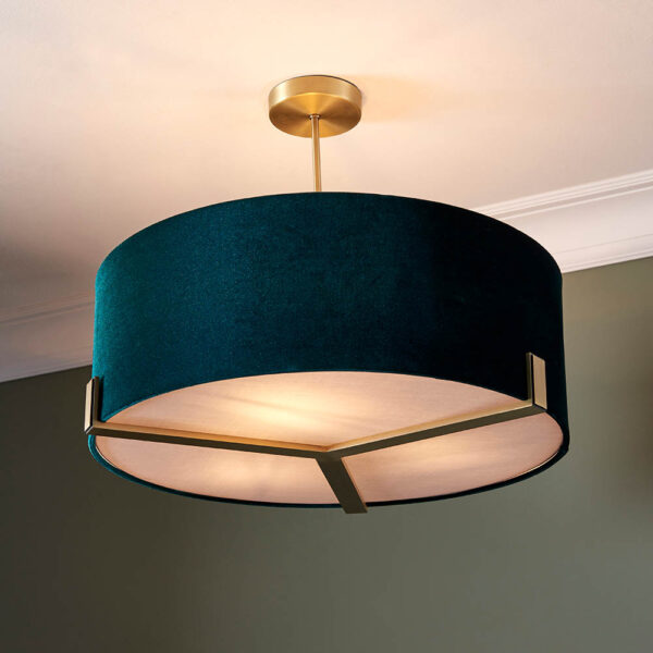ENDON UPSHIRE HAYFIELD 3LT PENDANT LIGHT A/B G/V 95839