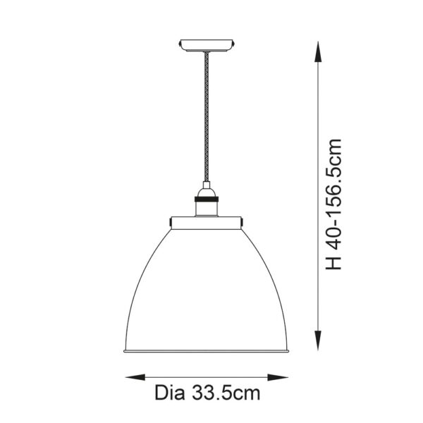 ENDON UPSHIRE FRANKLIN LARGE PENDANT LIGHT M/B A/P 98749 - Image 4