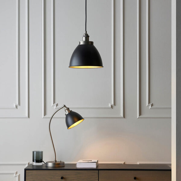 ENDON UPSHIRE FRANKLIN SMALL PENDANT LIGHT A/P M/B 98750 - Image 2