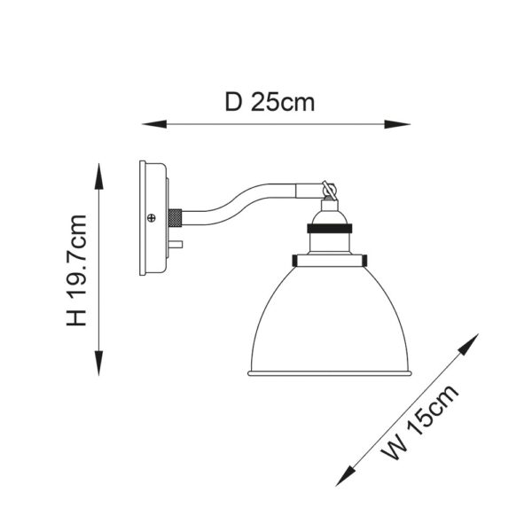 ENDON UPSHIRE FRANKLIN WALL LIGHT A/P M/B 98751 - Image 3