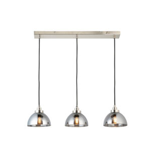 ENDON UPSHIRE CASPA 3LT LINEAR PENDANT LIGHT B/N M/G 100047