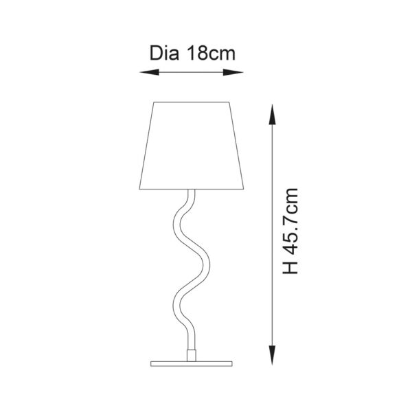 ENDON UPSHIRE WRIGGLE TABLE LIGHTM/B 100958 - Image 4