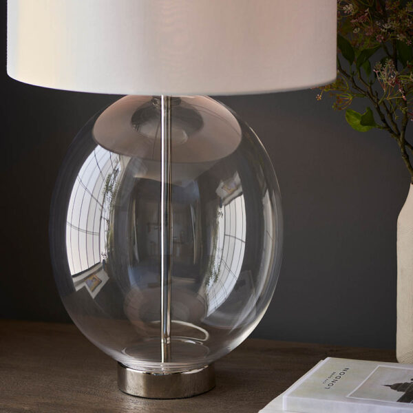 ENDON KELDA OVAL TOUCH TABLE LIGHT B/N C/G 102675 - Image 4