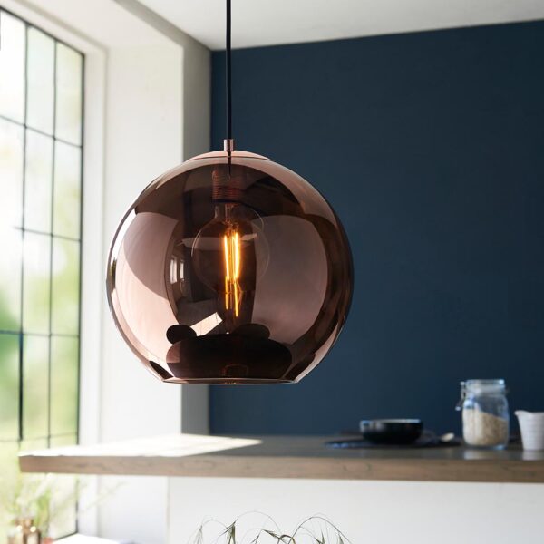 ENDON UPSHIRE BOLI PENDANT COPPER LIGHT 102930 - Image 4