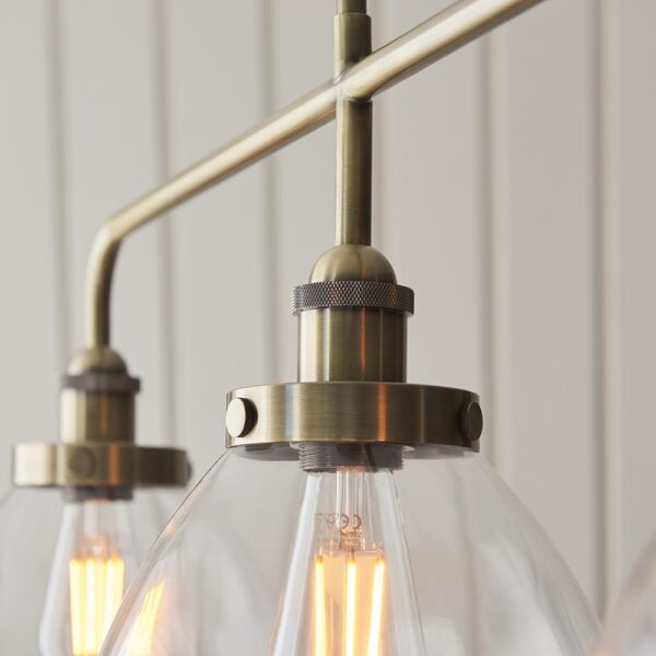 ENDON UPSHIRE HANSEN 3lt LINEAR A/B PENDANT LIGHT 103014 - Image 5