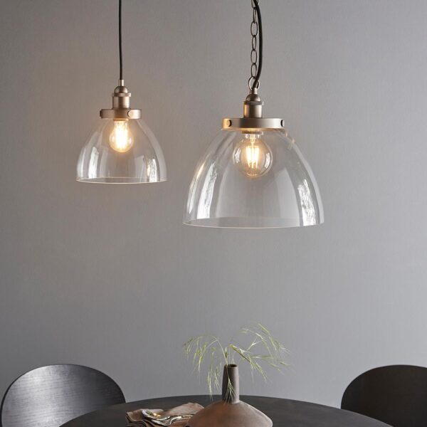 ENDON HANSEN GRAND PENDANT LIGHT B/S C/G 106896 - Image 4