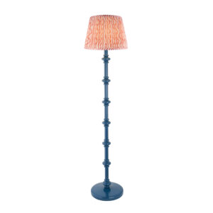ENDON UPSHIRE CARNABY RIPPLE 35cm FLOOR LIGHT WITH CORAL PINK  LAMP SHADE