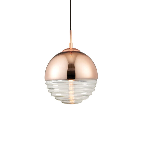 ENDON UPSHIRE PALOMA PENDANT LIGHT C/P R/G 68956