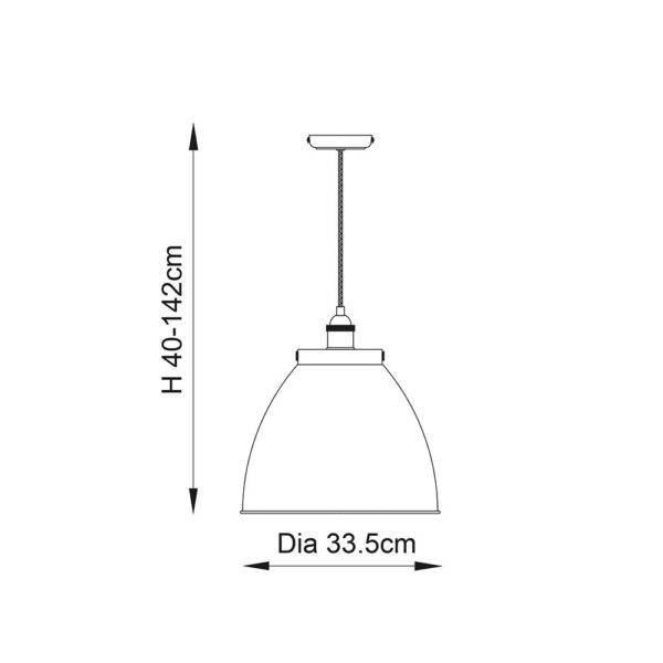 ENDON UPSHIRE FRANKLIN LARGE PENDANT LIGHT 76327 (VINTAGE STONE) - Image 3