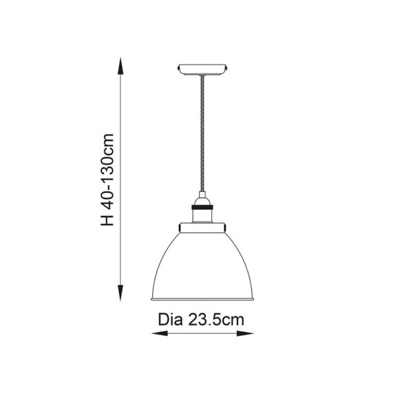 ENDON UPSHIRE FRANKLIN SMALL PENDANT LIGHT 76328 (VINTAGE STONE) - Image 3
