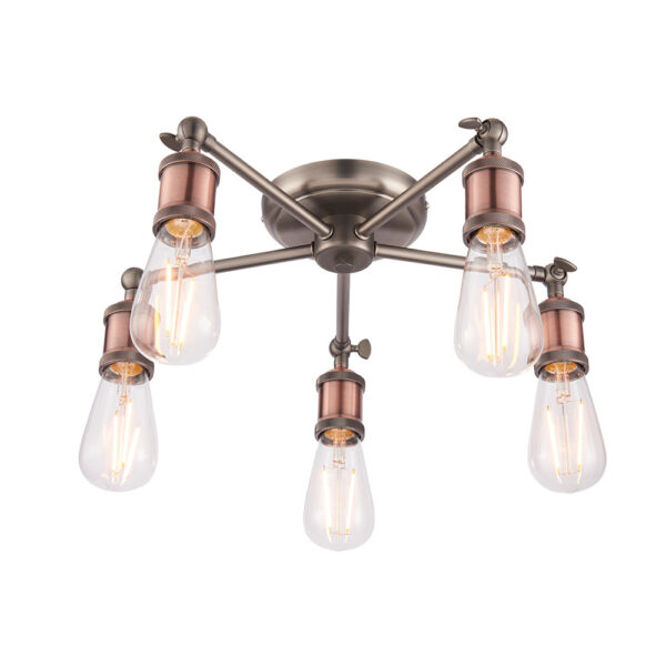 ENDON HA 5LT SEMI FLUSH LIGHT A/P A/C 76336 - Image 2