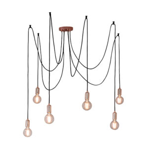 ENDON UPSHIRE STUDIO 6LT PENDANT LIGHT C/P 76580