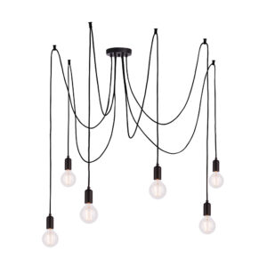 ENDON UPSHIRE STUDIO 6LT PENDANT LIGHT M/B 76583