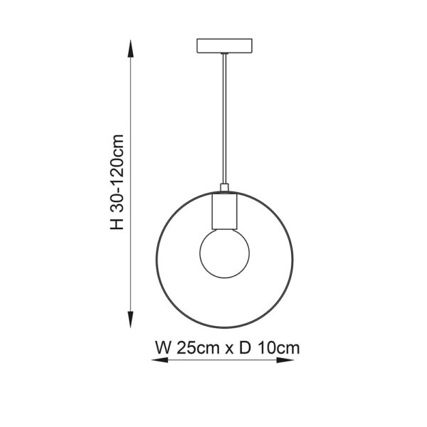 ENDON UPSHIRE HOOP PENDANT LIGHT  B/B 81921 - Image 4