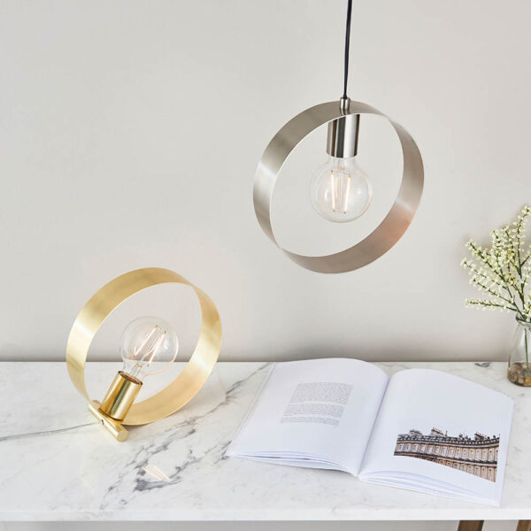 ENDON UPSHIRE HOOP PENDANT LIGHT B/N 90454 - Image 2