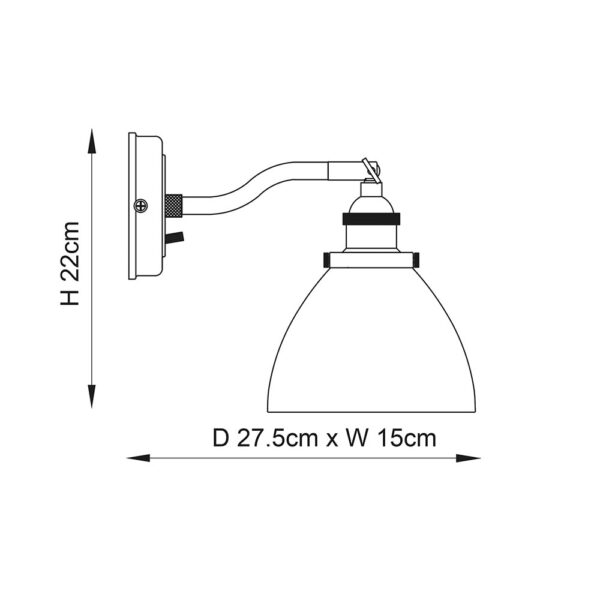 ENDON HANSEN WALL LIGHT B/S C/G 91739 - Image 4