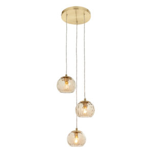 ENDON UPSHRE DIMPLE 3LT PENDANT LIGHT S/B C/G 91971