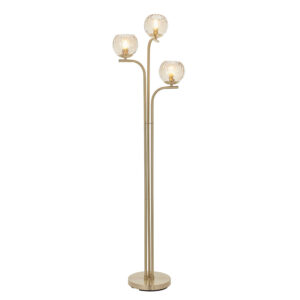 ENDON UPSHIRE DIMPLE 3LT FLOOR LIGHT S/B C/G 91974