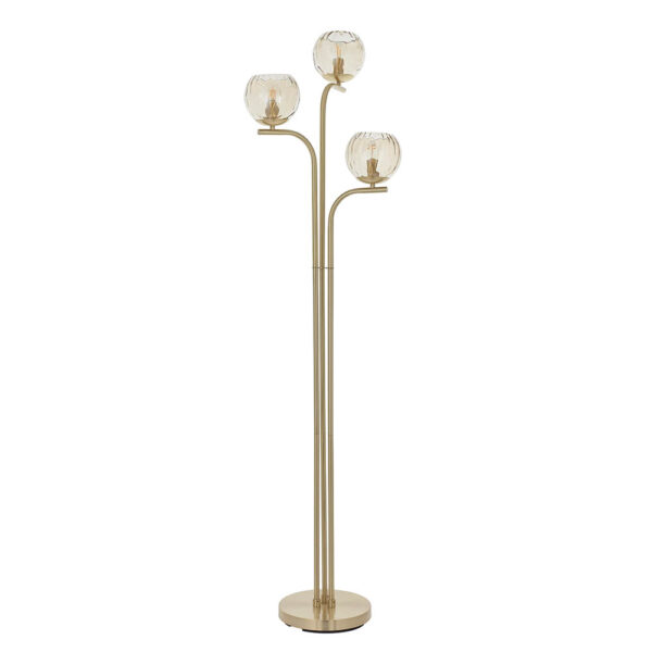 ENDON UPSHIRE DIMPLE 3LT FLOOR LIGHT S/B C/G 91974 - Image 4