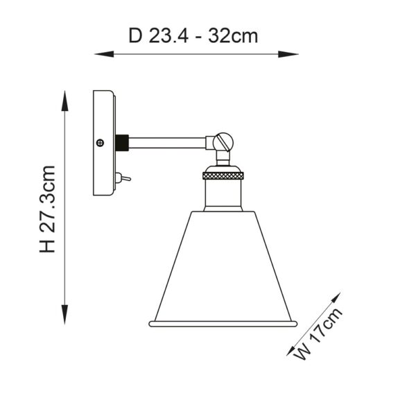 ENDON HAL WALL LIGHT A/P A/C 92866 - Image 3