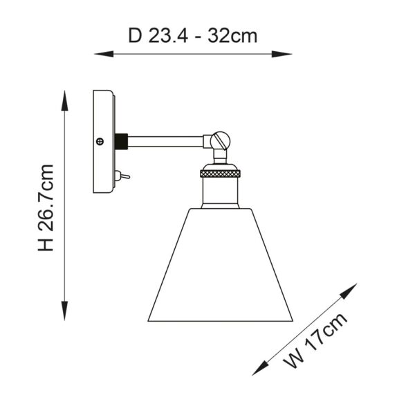 ENDON HAL WALL LIGHT A/P A/C 92874 - Image 5