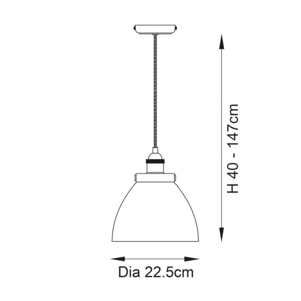 ENDON UPSHIRE HANSEN PENDANT LIGHT B/N C/G 97588 - Image 6