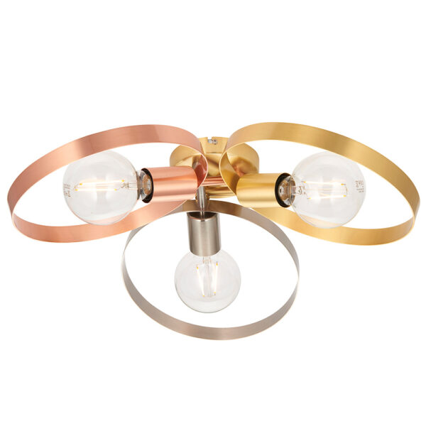 ENDON UPSHIRE HOOP 3lt SEMI FLUSH LIGHT B/B N/C 97663
