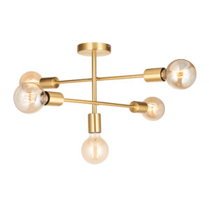 ENDON UPSHIRE STUDIO 5LT SEMI FLUSH LIGHT S/B 98786