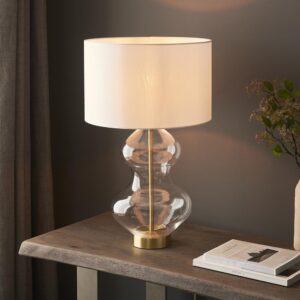 ENDON KELDA SHAPED TOUCH TABLE LIGHT S/B C/G 99110