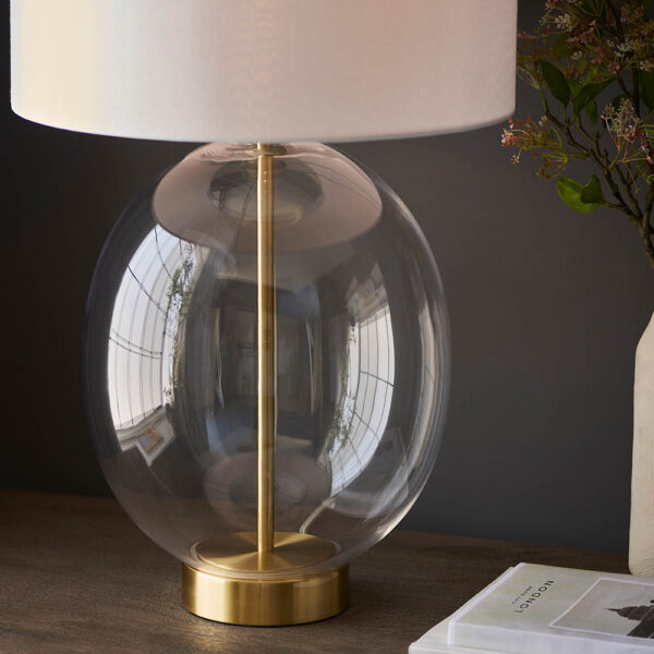 ENDON KELDA OVAL TOUCH TABLE LIGHT S/B C/G 99292 - Image 2