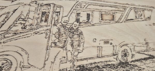 UPSHIRE PHOTO ETCHING (LASER)ONTO WOOD UPSU401