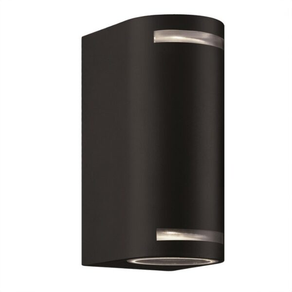 Upshire Forest Up/Down GU10 Outdoor Wall Light - Black U2021