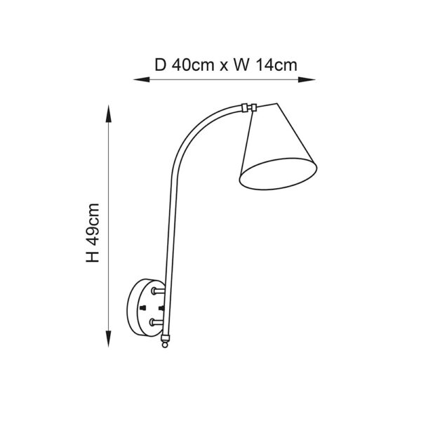 ENDON Upshire Radha Wall Light 93144 U11103 - Image 4