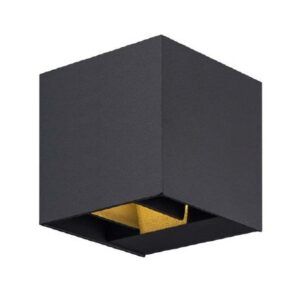 Upshire 2 x 5w IRIS Up/Down Adjustable Beam Outdoor Wall Light Black U2020