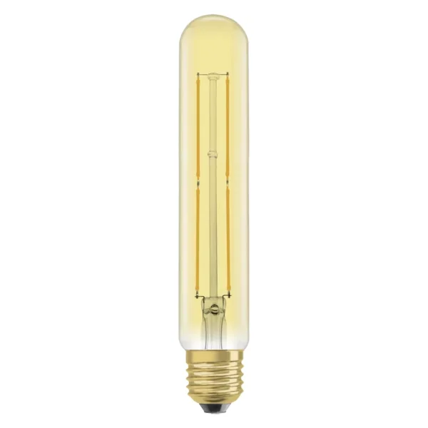 Upshire Vintage 1906 Tubular 35 Filament 4W 820 Gold Lamp E27 U618 - Image 2