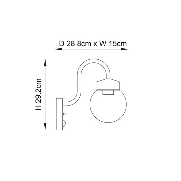 ENDON Upshire Eldon Outdoor Wall Light PIR 103829 - Image 4