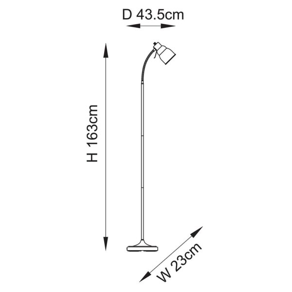 ENDON Upshire Classic Flexi Reader Floor Light 108126 U111146 - Image 3