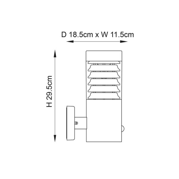 ENDON Upshire Equinox LED PIR Outdoor Wall Light 72916 U11214 - Image 5
