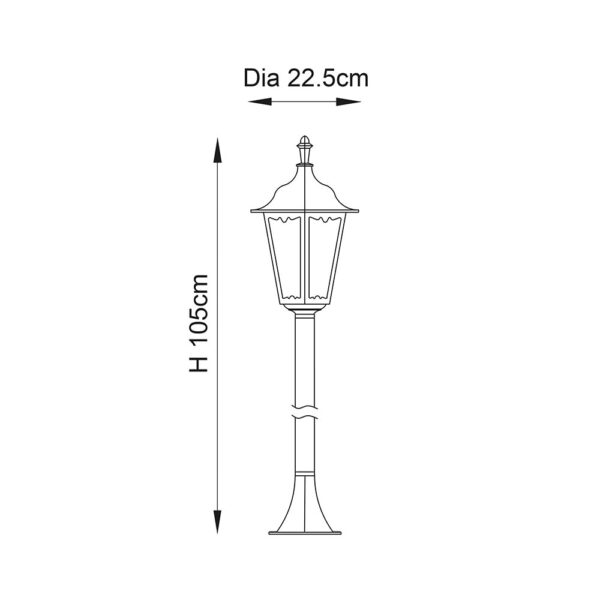 ENDON Upshire Burford Bollard Outdoor Light 76550 U11216 - Image 3