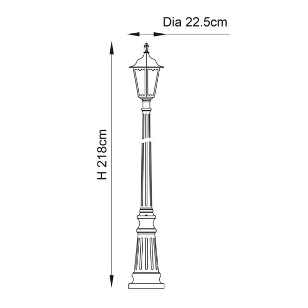 ENDON Upshire Burford Lamp Post Outdoor Light 76551 U11219 - Image 3