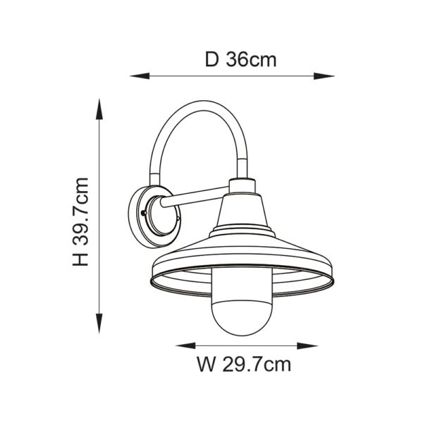 ENDON Upshire Farmhouse Outdoor Wall Light 95899 - Image 4
