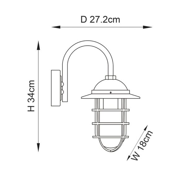 ENDON Upshire Port Outdoor Wall Light 96907 - Image 4