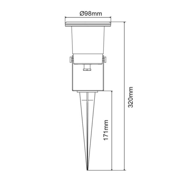 Upshire LED Wall/Spike Spot Light (Blue Light), Outdoor Light 1w, IP68 U111249 - Image 3