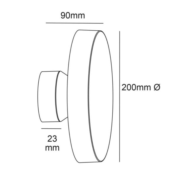 Upshire LED Circular Outdoor Wall Light, 15w, IP65, (4000K) U111234 - Image 3
