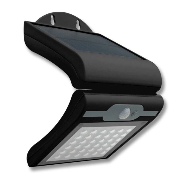 Upshire LED Sensor Solar Folding Wall Light (Black), 2.5w, IP44, (4000K) U111207