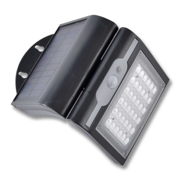 Upshire LED Sensor Solar Folding Wall Light (Black), 2.5w, IP44, (4000K) U111207 - Image 2