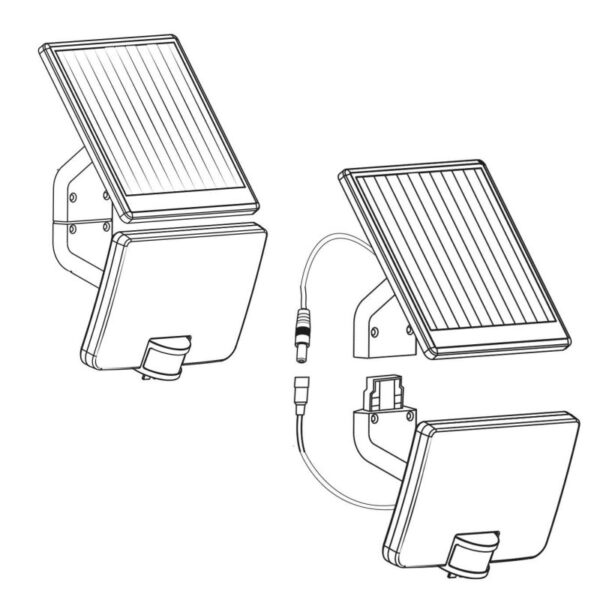 Upshire LED PIR Sensor Solar Floodlight (White), 8w, IP54, (4000K) U111212 - Image 5